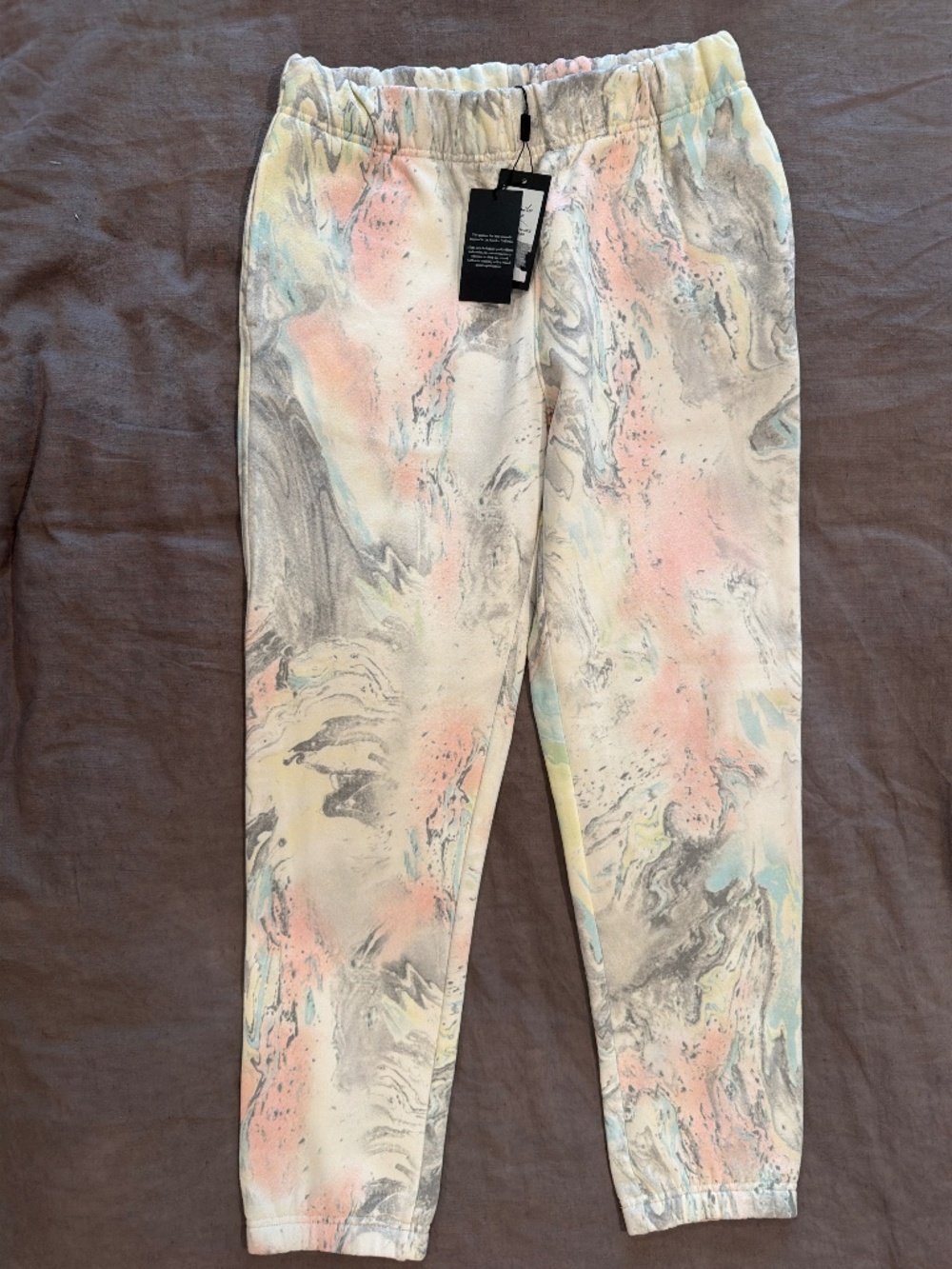 Rails Simo Joggers – Ivory Pastel Marble – NWT Sze M